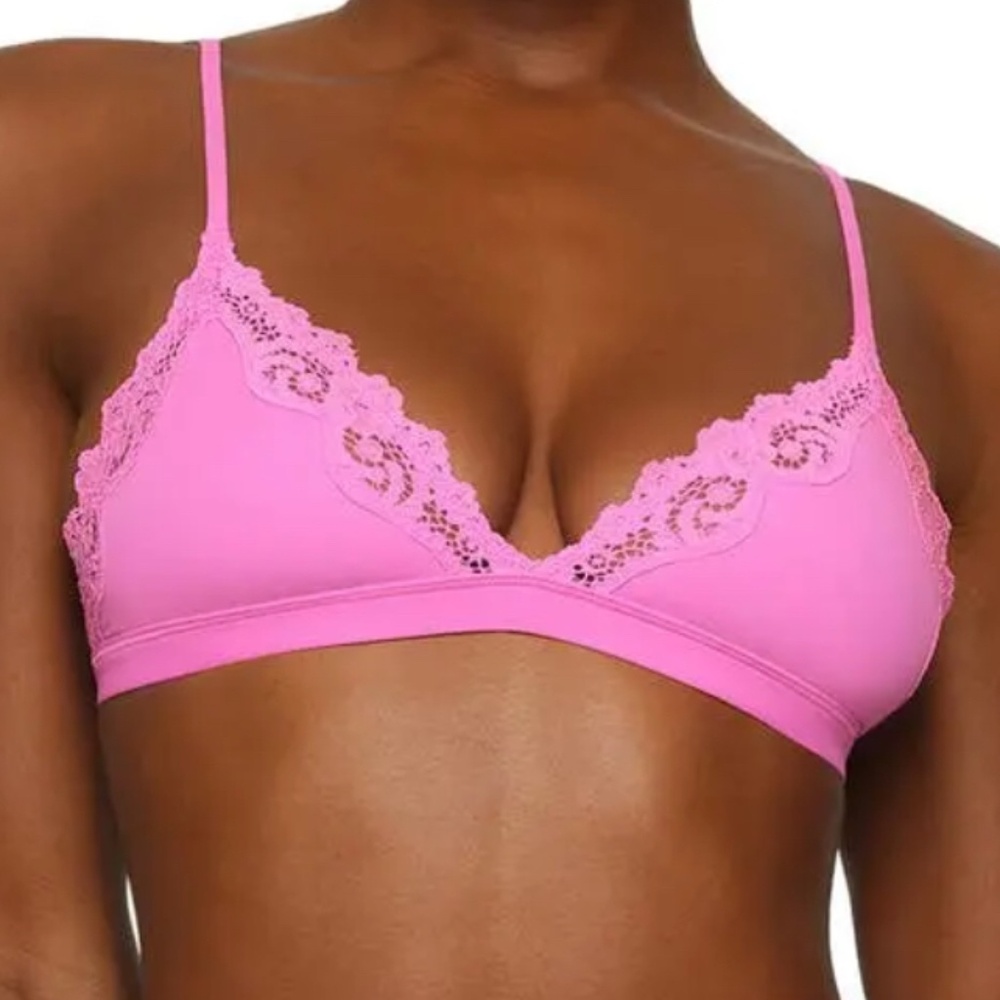 SKIMS Fits Everybody Corded Lace Triangle Bralette - Neon Orchid